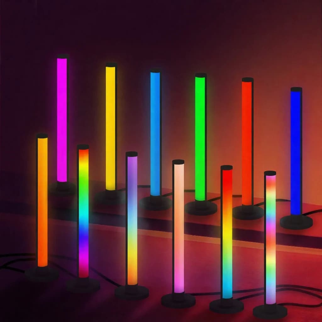 RGB LED-bureaulamp met geluidsreactie en app-bediening