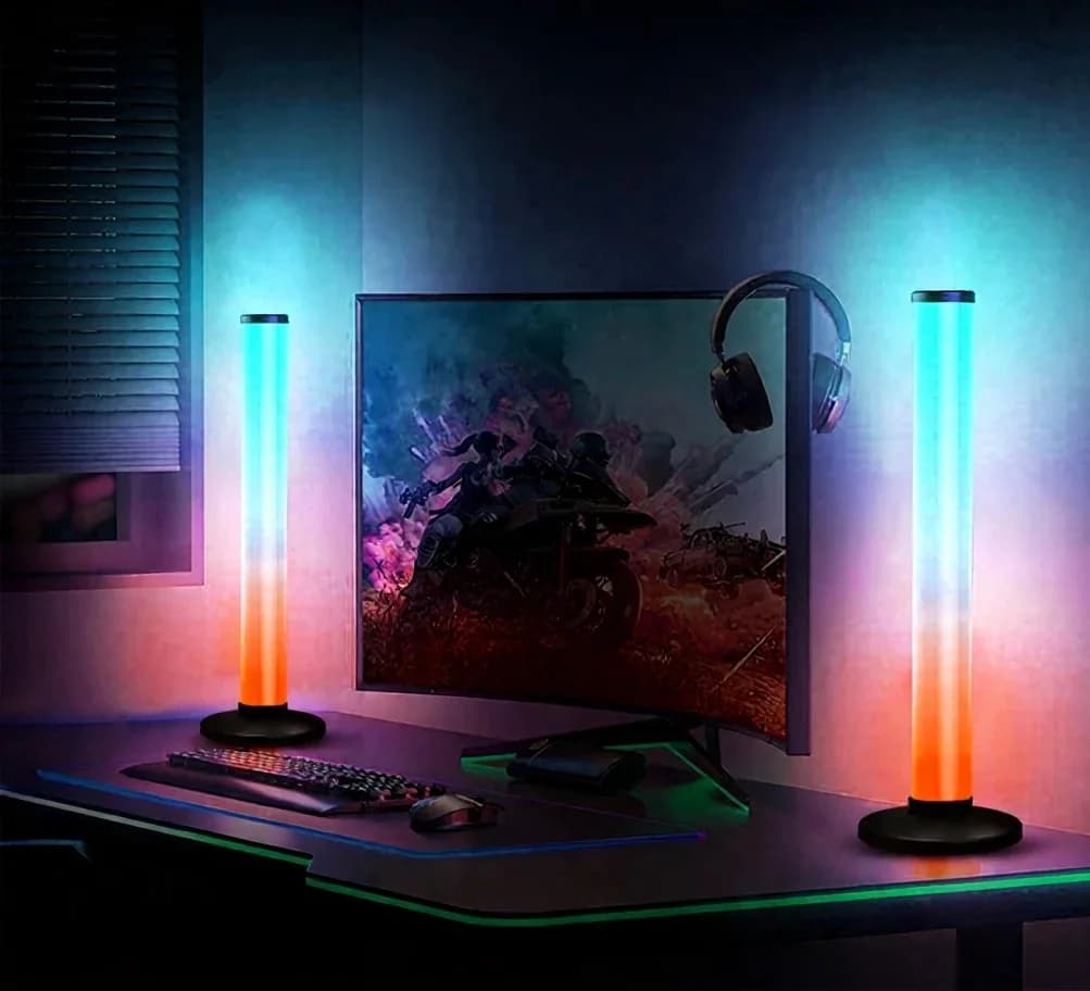 360 Graden RGB Geluidsreactieve Bureaulamp met App- en Afstandsbediening
