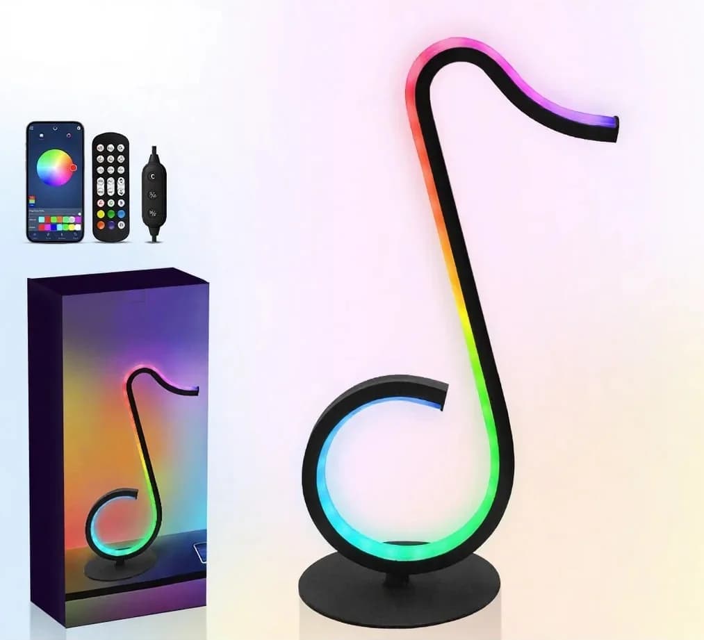 RGB Muzieknoet Sfeerlamp USB Bureauverlichting met Afstandsbediening