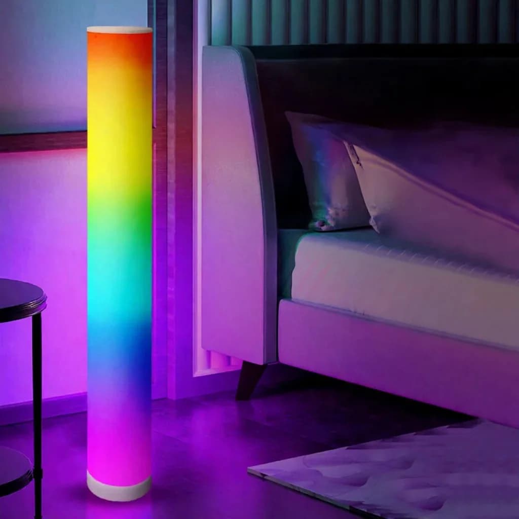 RGB cilinder vloerlamp met muziek-synchronisatie en afstandsbediening