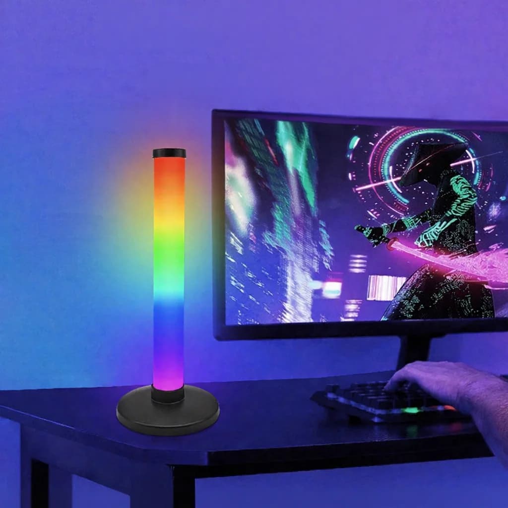 RGB Sfeerlamp met Geluidsreactie voor Gaming Setup op Bureau