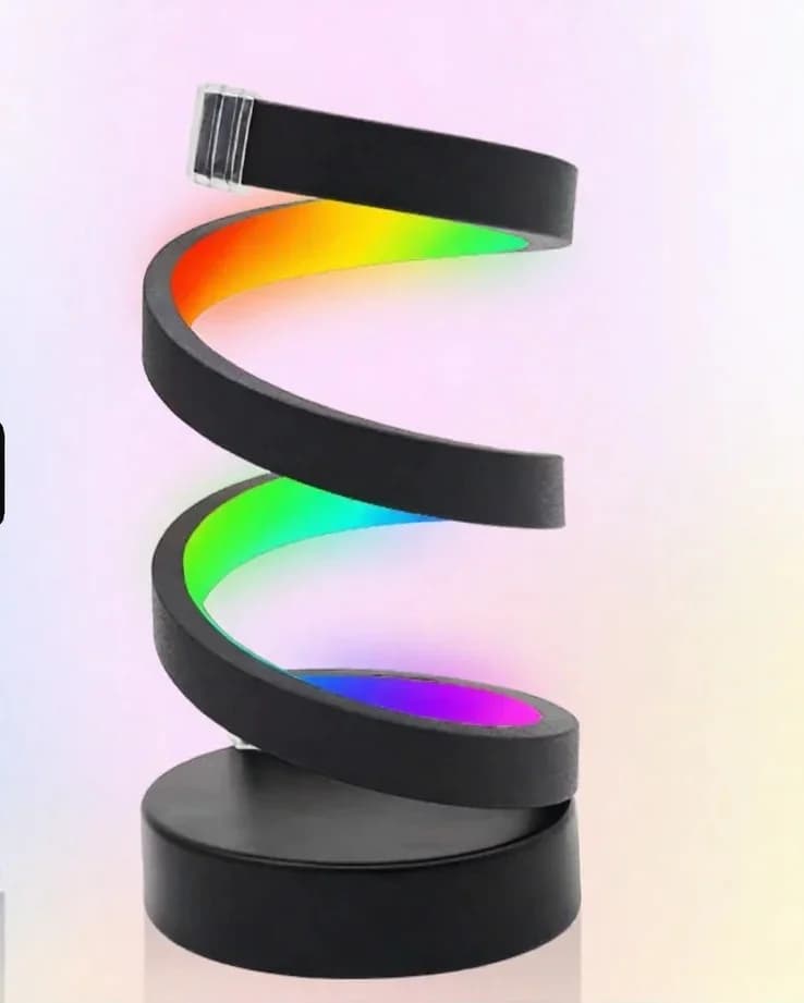 Spiraalvormige RGB Sfeerlamp met Geluidsreactie en App-bediening