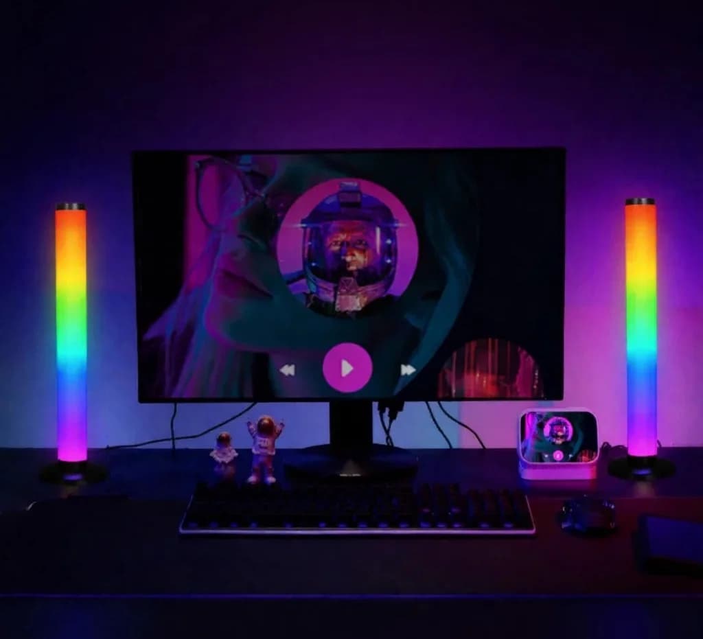 360 Graden RGB Geluidsreactieve Bureaulamp met App- en Afstandsbediening
