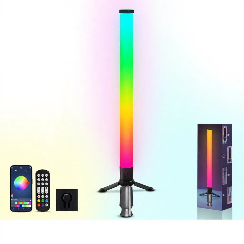 LED Bureau Tripod Sfeerlamp met Muzieksync en RGB-effecten