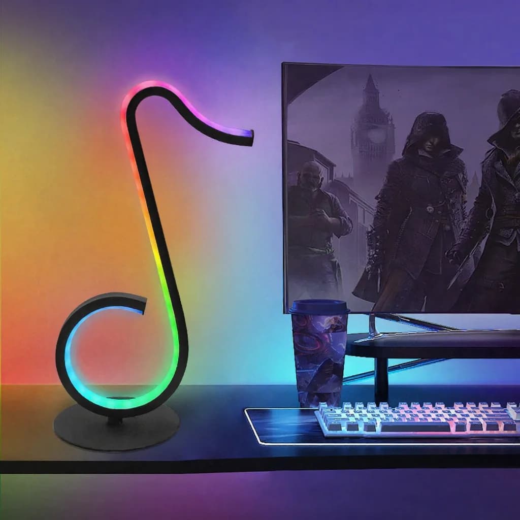 RGB Muzieknoet Sfeerlamp USB Bureauverlichting met Afstandsbediening