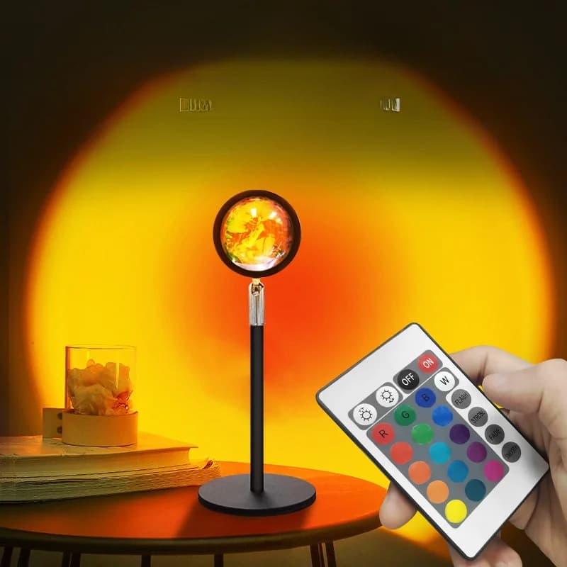 USB Zonsondergang Projectielamp RGB Sfeerlicht voor Bureau
