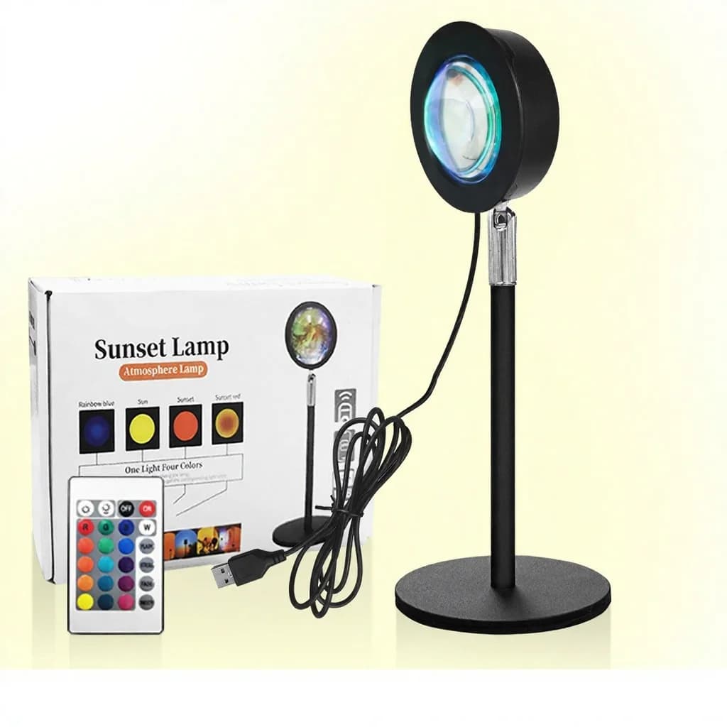USB Zonsondergang Projectielamp RGB Sfeerlicht voor Bureau
