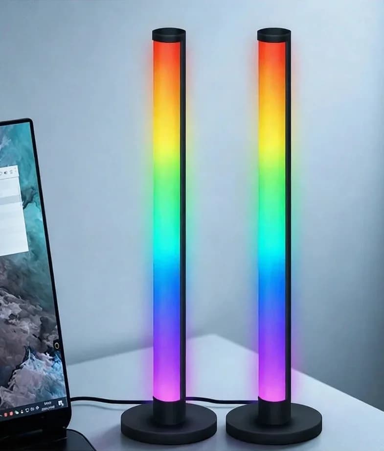 RGB LED-bureaulamp met geluidsreactie en app-bediening