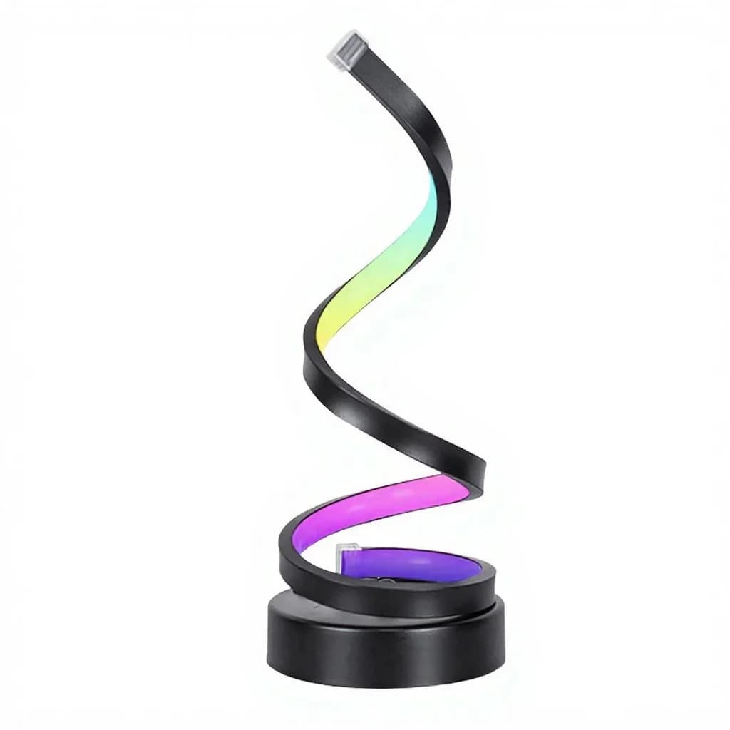 Spiraalvormige RGB Sfeerlamp met Geluidsreactie en App-bediening