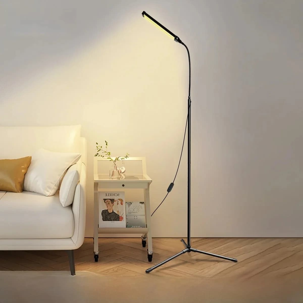 USB Vloerlamp met Statief en Drie Kleurmodi