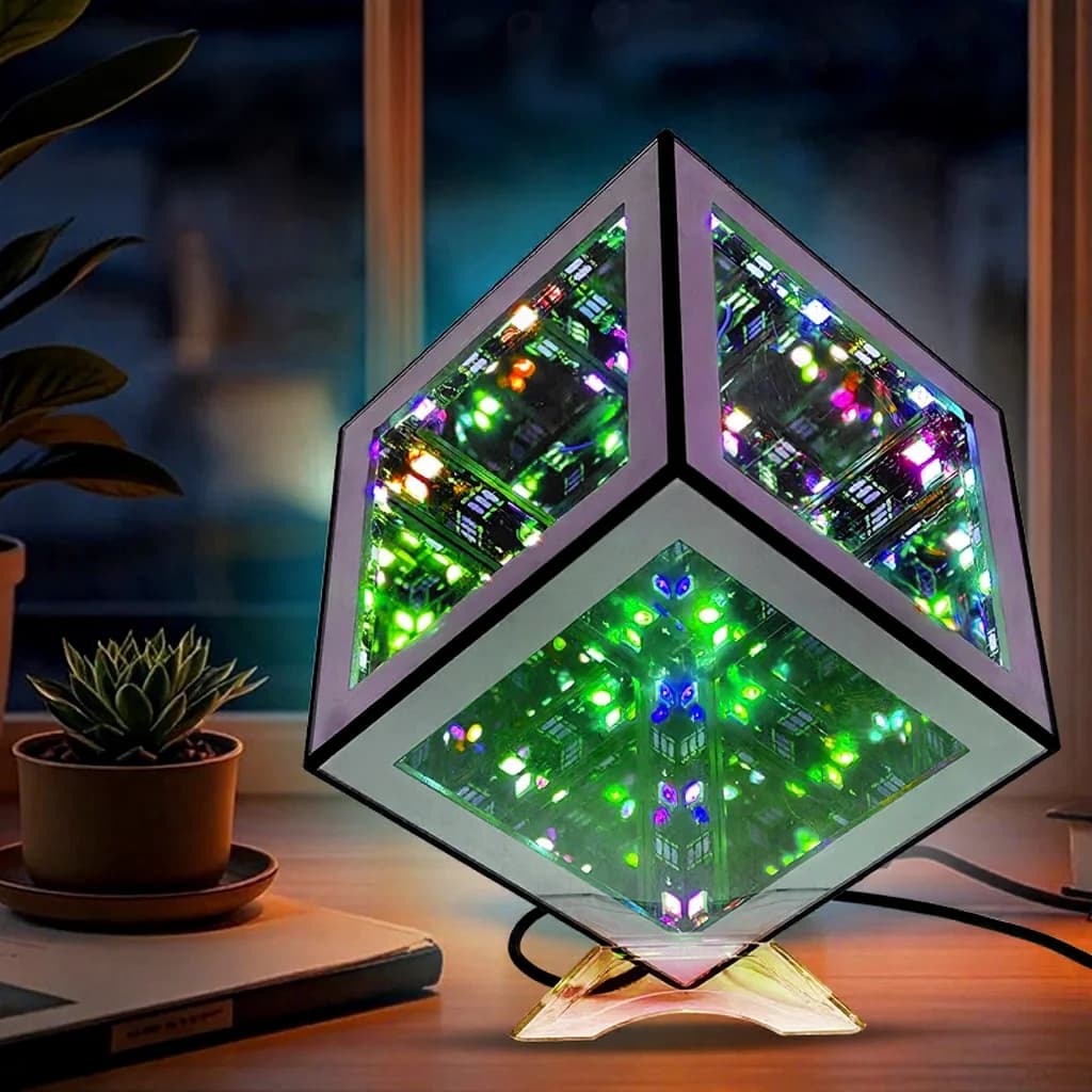 3D Infinity Cube Lamp RGB Sfeerverlichting met Geluidsreactieve Modus