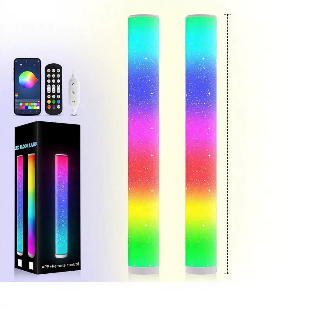 RGB LED vloerlamp met sterreneffect en afstandsbediening