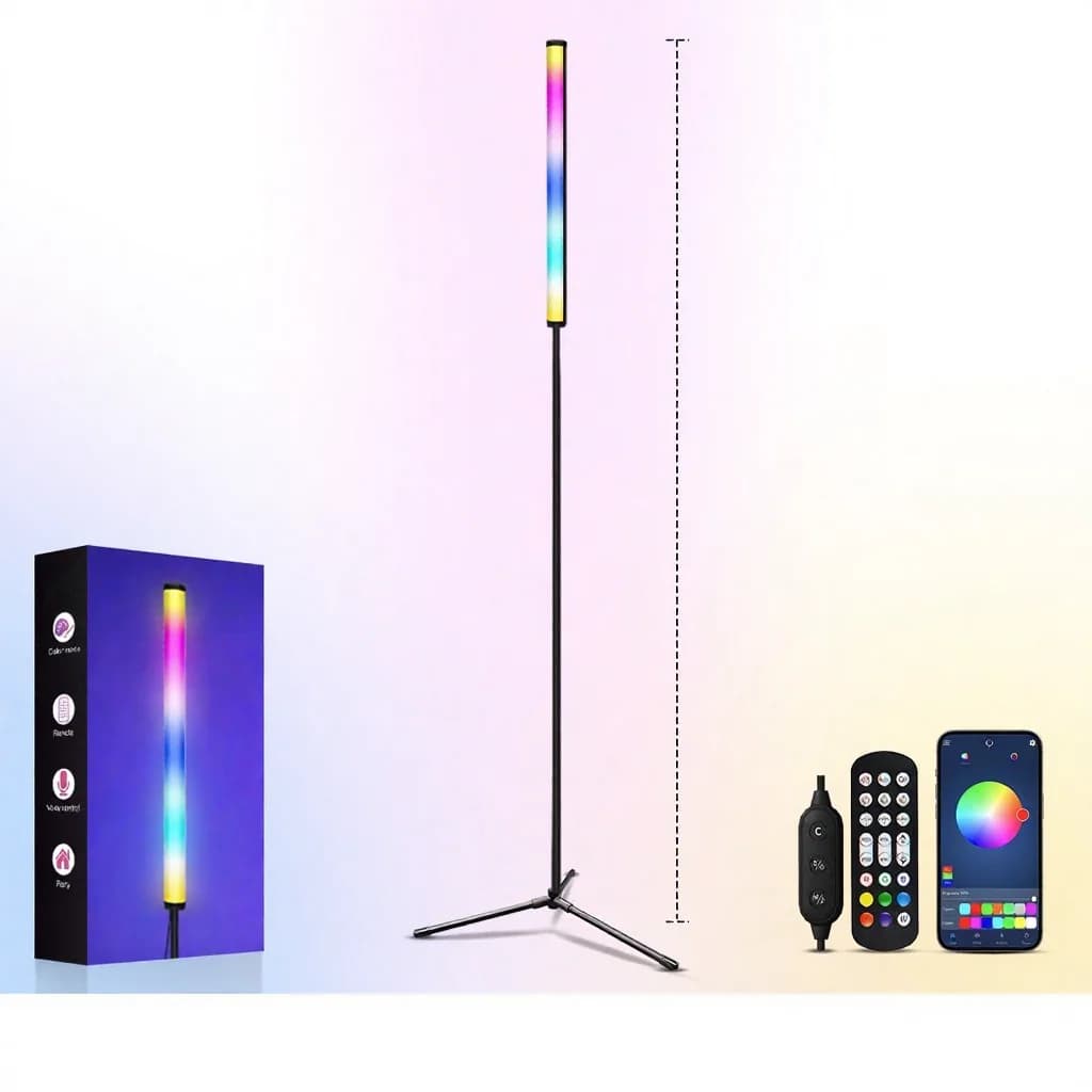 RGB kleurveranderende vloerlamp met muziek-synchronisatie en app-bediening