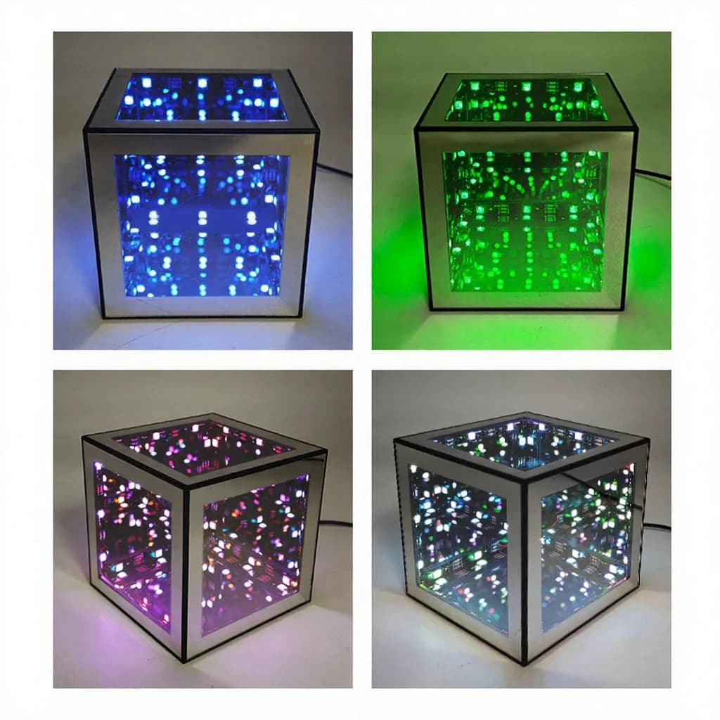 3D Infinity Cube Lamp RGB Sfeerverlichting met Geluidsreactieve Modus