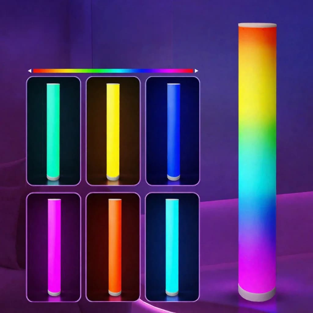RGB cilinder vloerlamp met muziek-synchronisatie en afstandsbediening