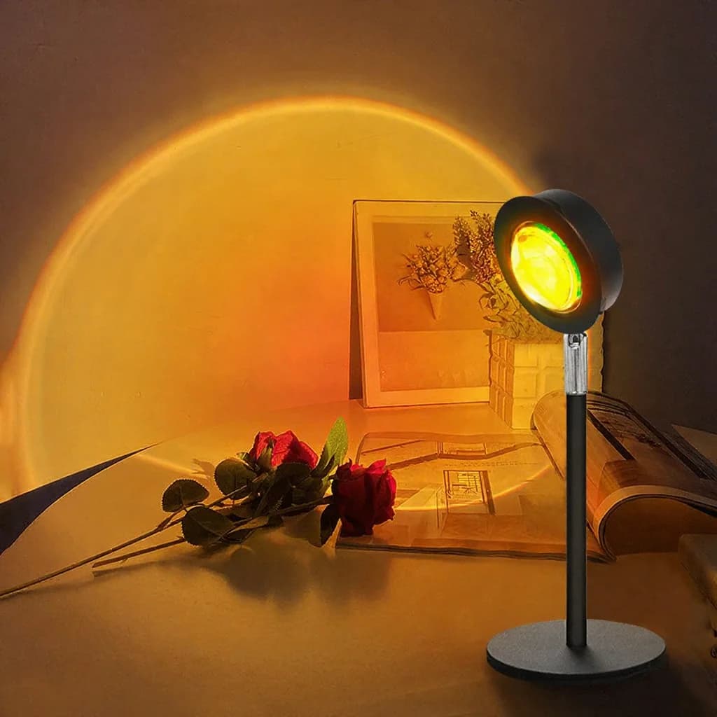 USB Zonsondergang Projectielamp RGB Sfeerlicht voor Bureau