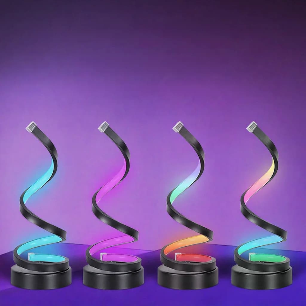 Spiraalvormige RGB Sfeerlamp met Geluidsreactie en App-bediening