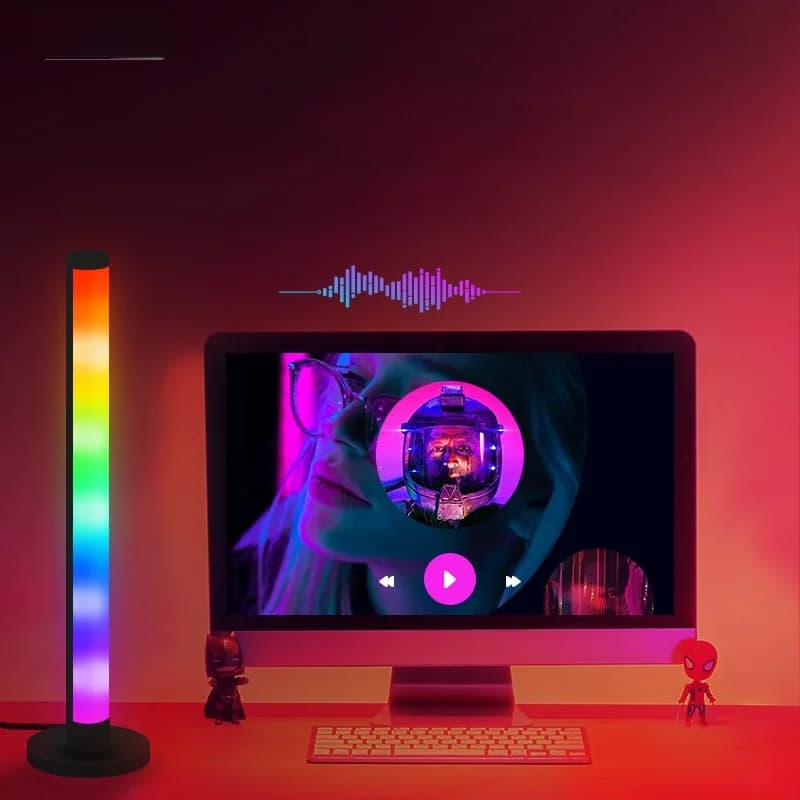 RGB LED-bureaulamp met geluidsreactie en app-bediening
