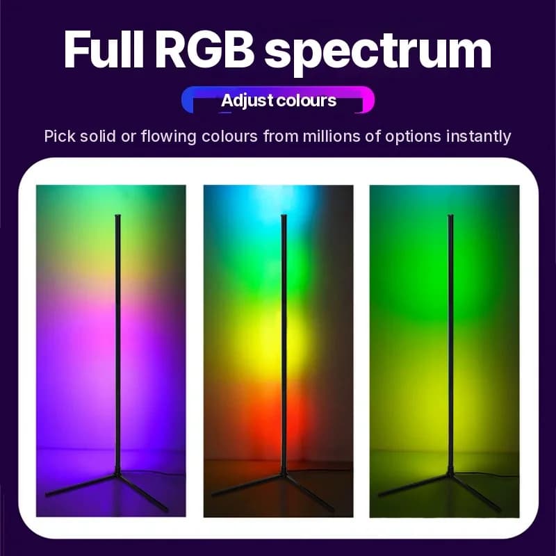 RGB Vloerlamp met Muzieksync, Afstands- en App-bediening