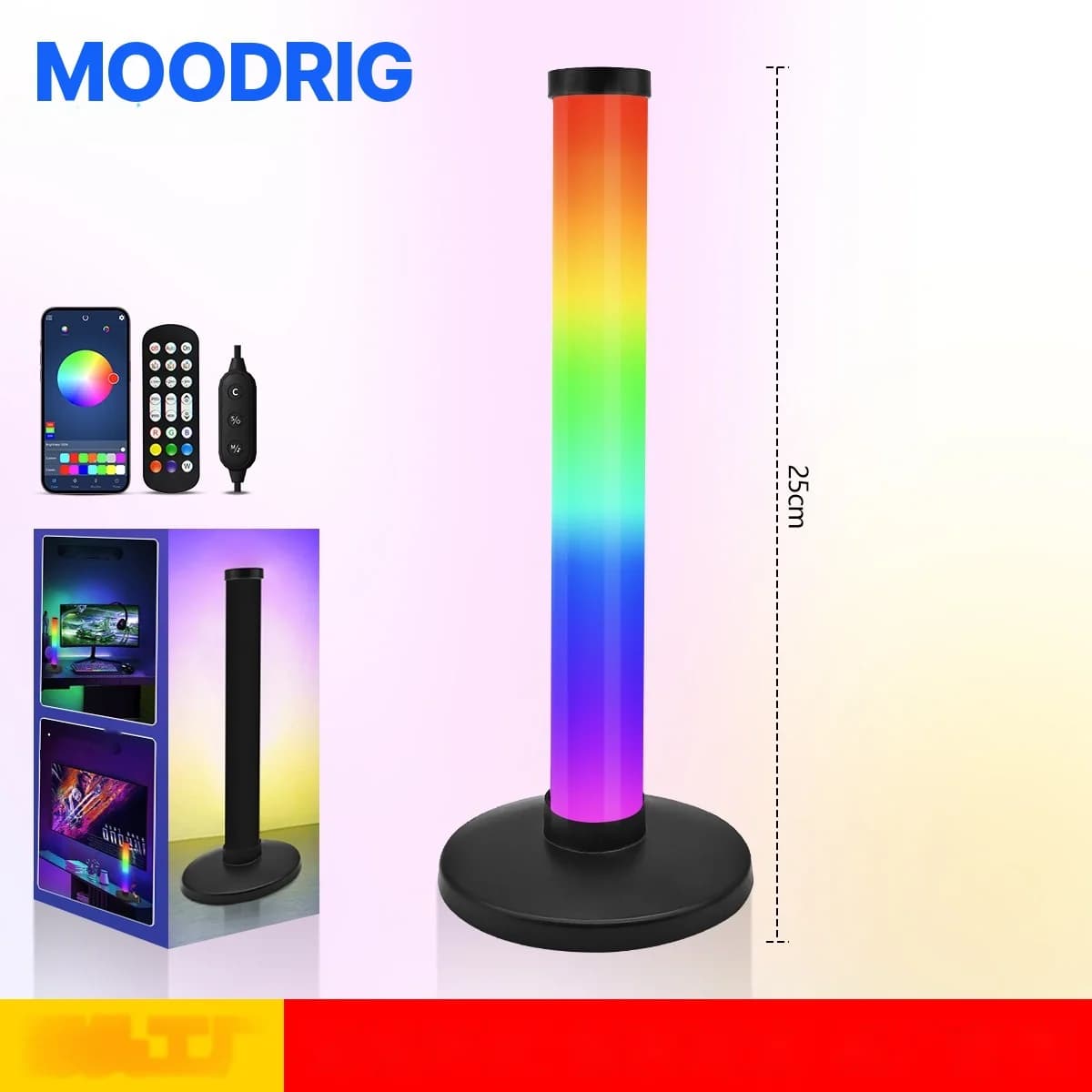 RGB Sfeerlamp met Geluidsreactie voor Gaming Setup op Bureau