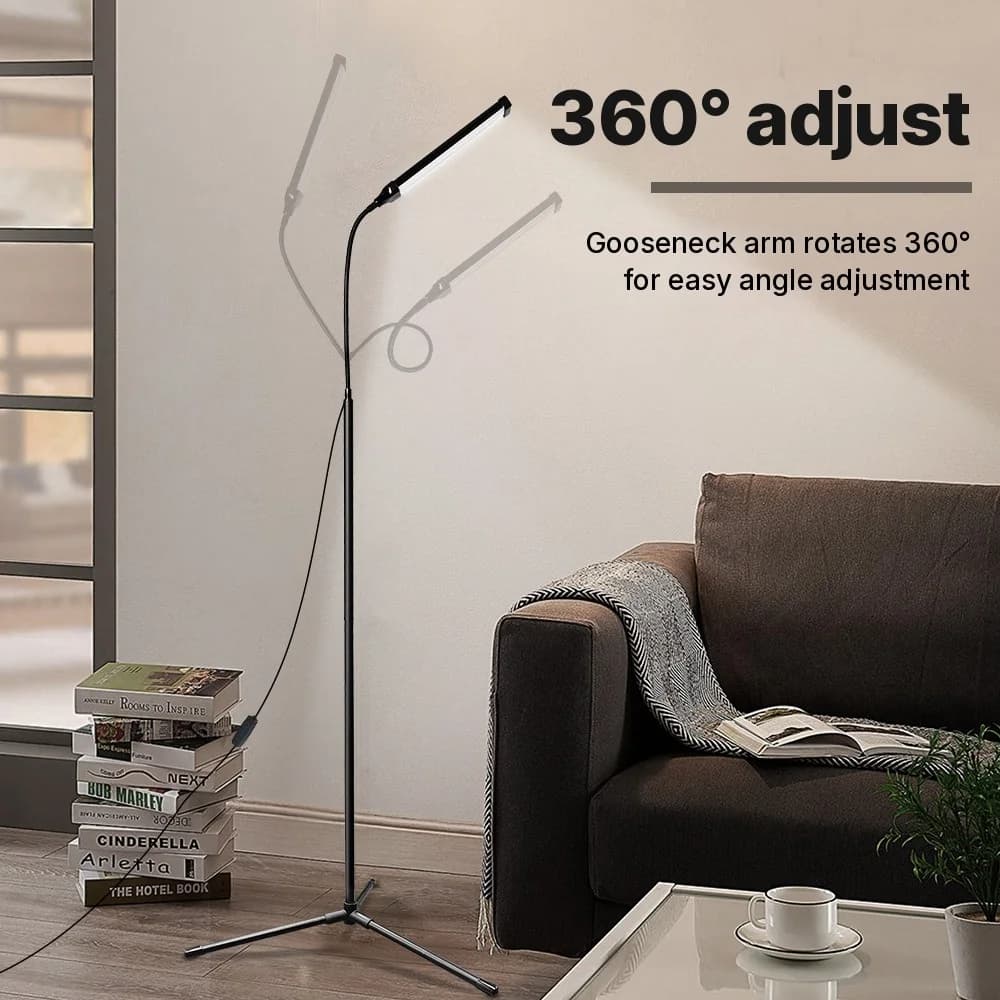 USB Vloerlamp met Statief en Drie Kleurmodi