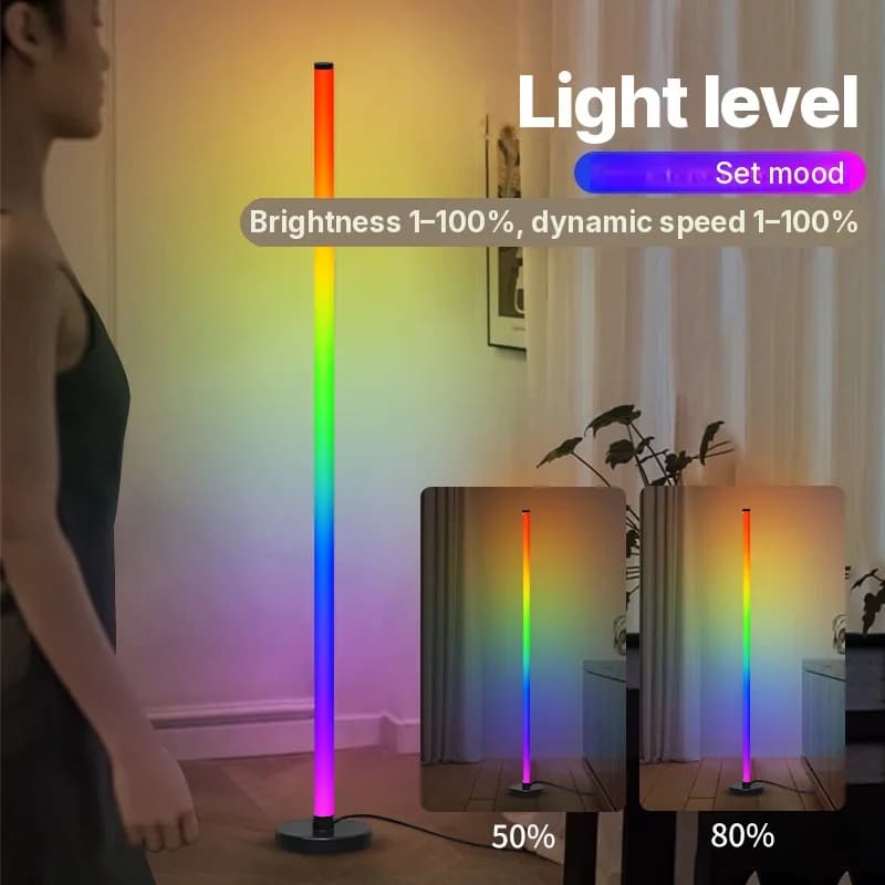 RGB modulair vloerlamp met muziek-synchronisatie en app-bediening