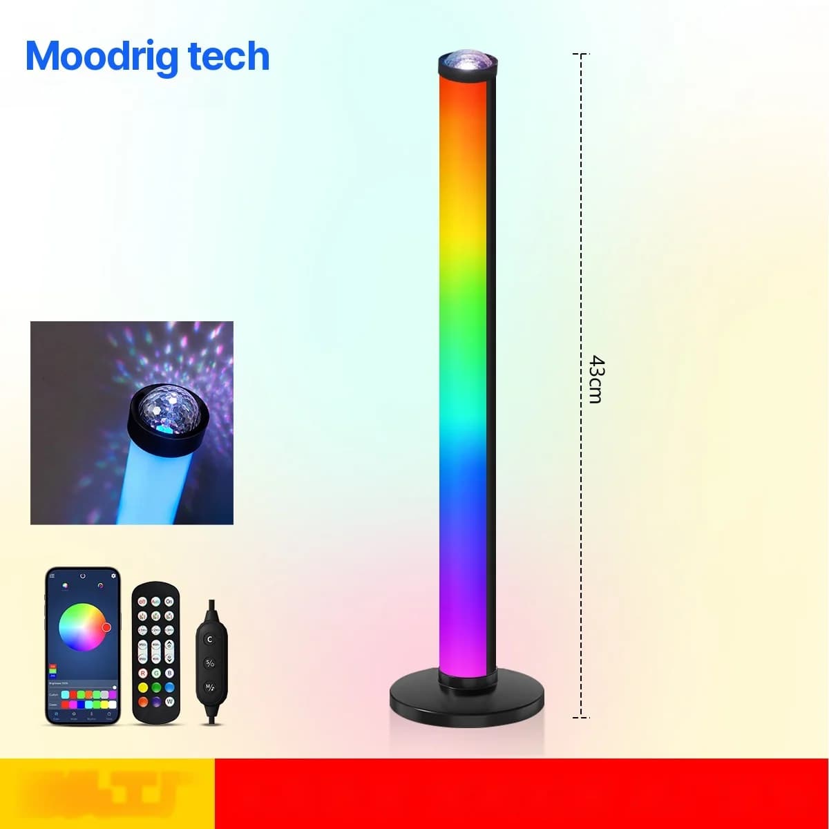 RGB Projectie Sfeerlamp met Muzieksynchronisatie en Afstandsbediening