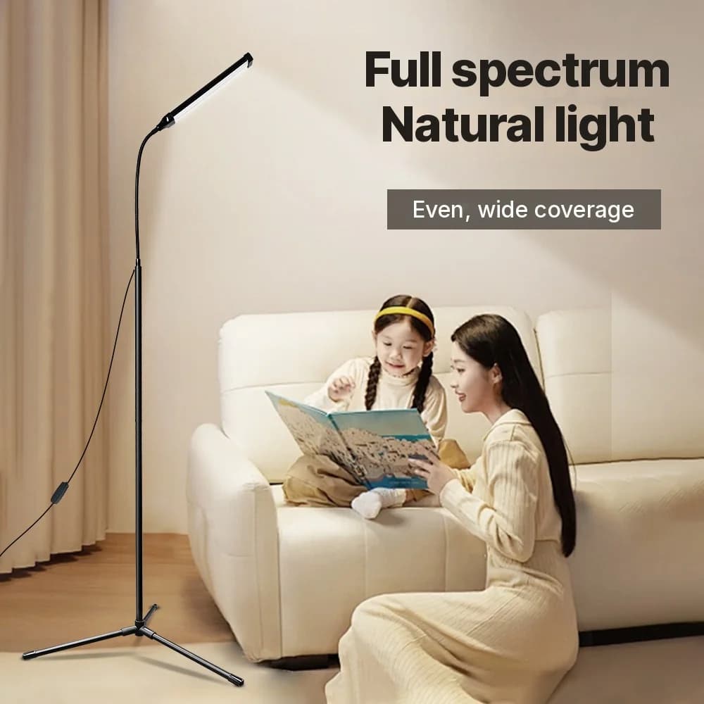 USB Vloerlamp met Statief en Drie Kleurmodi