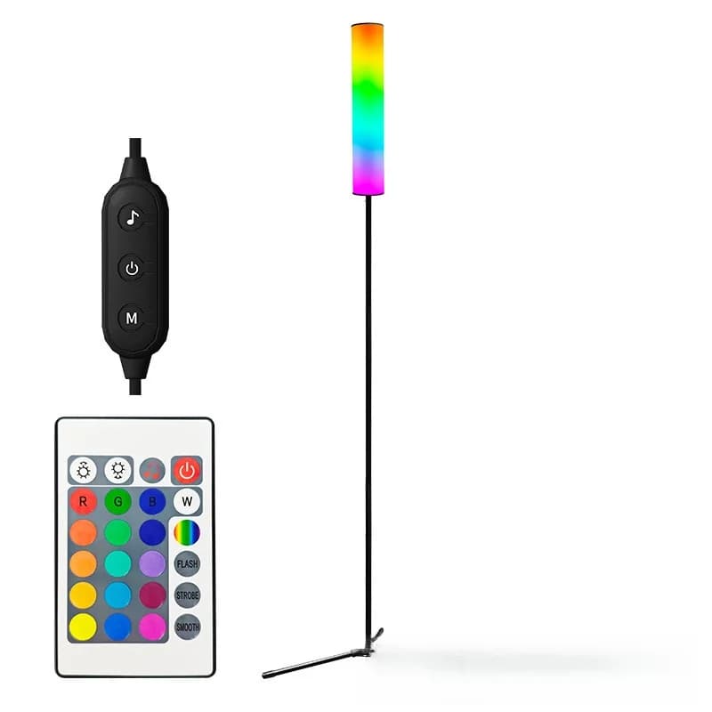 RGB LED statief vloerlamp met afstandsbediening voor slaapkamer en woonkamer