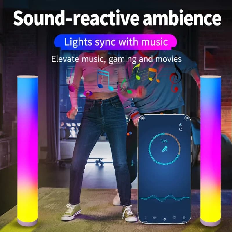 RGB vloerlamp met afstandsbediening en app-bediening voor gamingkamer