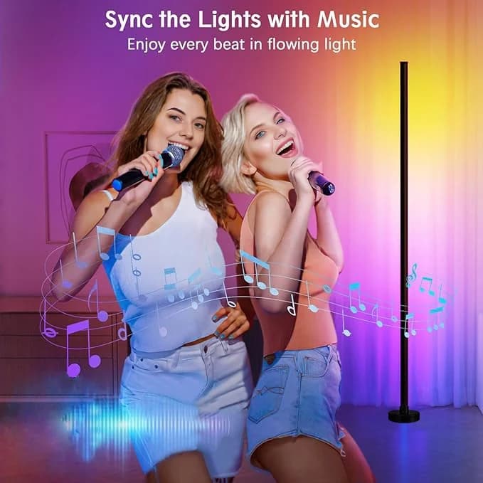 RGB Kleurovergang Vloerlamp met Muzieksync en App-bediening